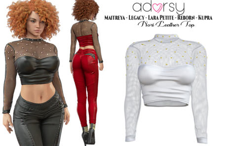 Second Life Marketplace - adorsy - Nori Top White - Maitreya/Legacy